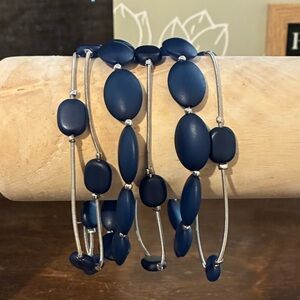 *MUST BUNDLE* Elegant Blue Beaded Anklet/Bracelet Set